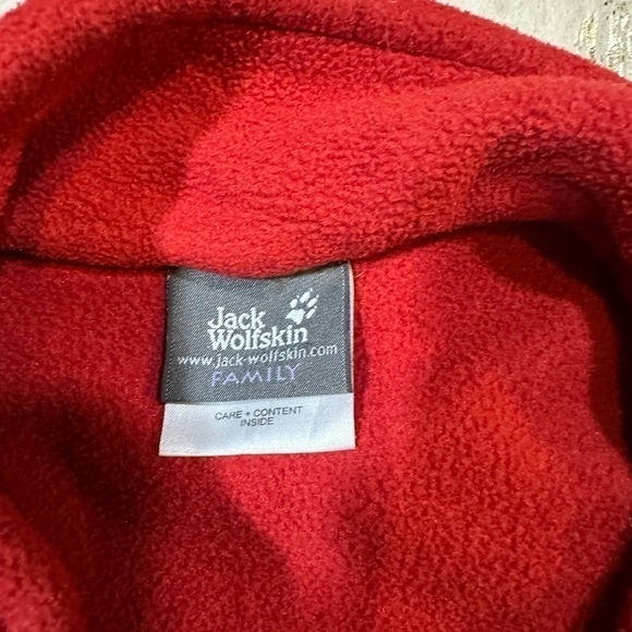 Jack Wolfskin Kid’s Youth Red Full Zip Fleece Jacket Size 11 - 12 years - Picture 5 of 8